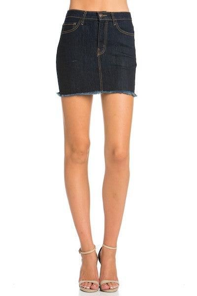 jean mini skirts - Leur Beau Monde Boutique