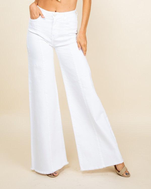 Wide leg, denim pants, jeans, western - Leur Beau Monde Boutique