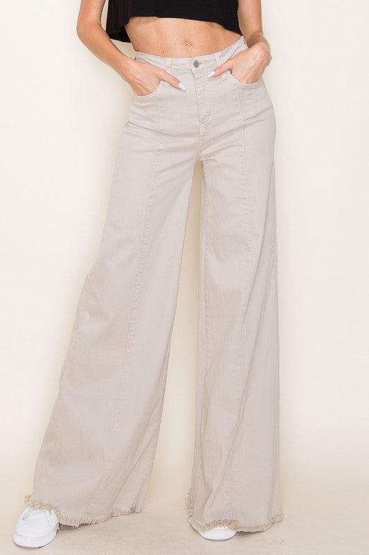 Wide leg, denim pants, jeans, western - Leur Beau Monde Boutique