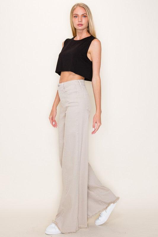 Wide leg, denim pants, jeans, western - Leur Beau Monde Boutique