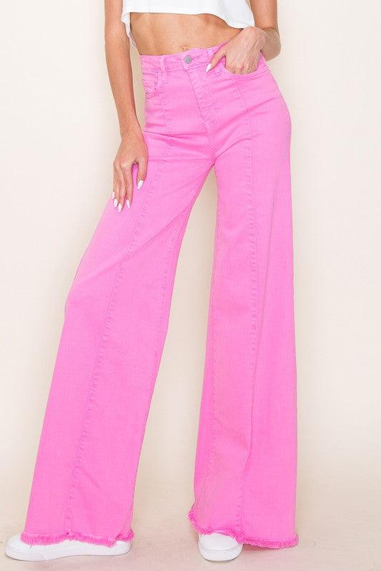 Wide leg, denim pants, jeans, western - Leur Beau Monde Boutique