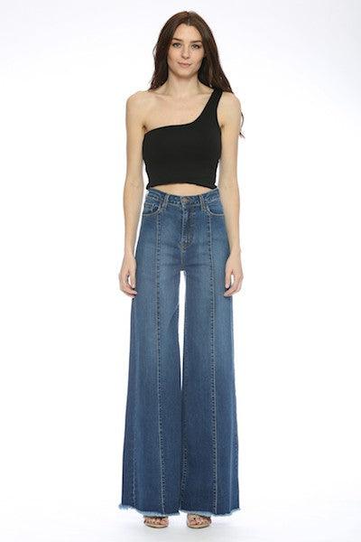 Wide leg, denim pants, jeans, western - Leur Beau Monde Boutique