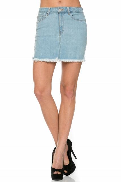 jean mini skirts - Leur Beau Monde Boutique