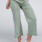 Acid Washed High Waist Frayed Hem Straight Pants - Leur Beau Monde Boutique