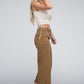 Acid Washed High Waist Frayed Hem Straight Pants - Leur Beau Monde Boutique