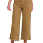 Acid Washed High Waist Frayed Hem Straight Pants - Leur Beau Monde Boutique