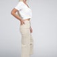 Acid Washed High Waist Frayed Hem Straight Pants - Leur Beau Monde Boutique