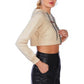 All Relaxed Front Slit Cropped Hoodie - Leur Beau Monde Boutique