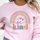 Be Kind Cute Rainbow Graphic Sweatshirt - Leur Beau Monde Boutique