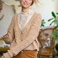 CABLE KNIT CARDIGAN JJK5023 - Leur Beau Monde Boutique