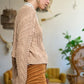 CABLE KNIT CARDIGAN JJK5023P - Leur Beau Monde Boutique