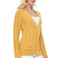 Cable Knitted Cardigan Sweater with Pockets - Leur Beau Monde Boutique