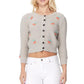 Cherry Crochet Pom Pom Cropped Cardigan Sweater - Leur Beau Monde Boutique