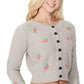 Cherry Crochet Pom Pom Cropped Cardigan Sweater - Leur Beau Monde Boutique