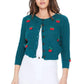 Cherry Crochet Pom Pom Cropped Cardigan Sweater - Leur Beau Monde Boutique