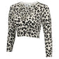 Cropped Bolero Leopard Print Sweater Cardigan - Leur Beau Monde Boutique