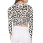 Cropped Bolero Leopard Print Sweater Cardigan - Leur Beau Monde Boutique