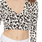 Cropped Bolero Leopard Print Sweater Cardigan - Leur Beau Monde Boutique