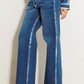 Crossed Low Rise Hand Blush Painting Wide Jeans - Leur Beau Monde Boutique