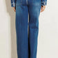 Crossed Low Rise Hand Blush Painting Wide Jeans - Leur Beau Monde Boutique