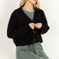 Cute Mood Crop Shoulder Cropped Cardigan Sweater - Leur Beau Monde Boutique