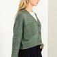 Cute Mood Crop Shoulder Cropped Cardigan Sweater - Leur Beau Monde Boutique