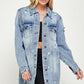 DENIM 3/4 QUARTER JACKETS DISTRESSED WASHED - Leur Beau Monde Boutique