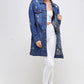 DENIM 3/4 QUARTER JACKETS DISTRESSED WASHED - Leur Beau Monde Boutique