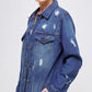 DENIM 3/4 QUARTER JACKETS DISTRESSED WASHED - Leur Beau Monde Boutique