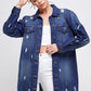 DENIM 3/4 QUARTER JACKETS DISTRESSED WASHED - Leur Beau Monde Boutique