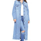 DENIM LONG JACKETS DISTRESSED WASHED - Leur Beau Monde Boutique