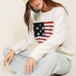 Distressed USA Logo Sweater - Leur Beau Monde Boutique