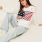 Distressed USA Logo Sweater - Leur Beau Monde Boutique