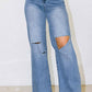 Distressed Wide Fit Jeans - Leur Beau Monde Boutique