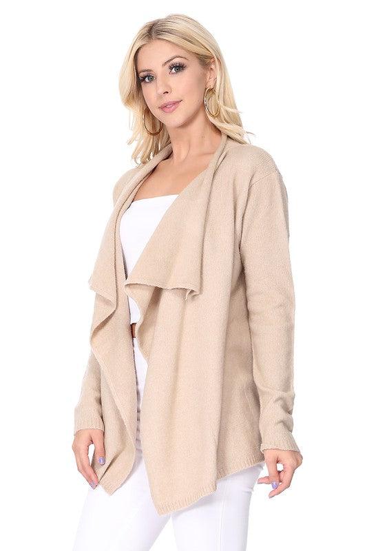 Draped Stylish Cape Sweater Cardigan - Leur Beau Monde Boutique