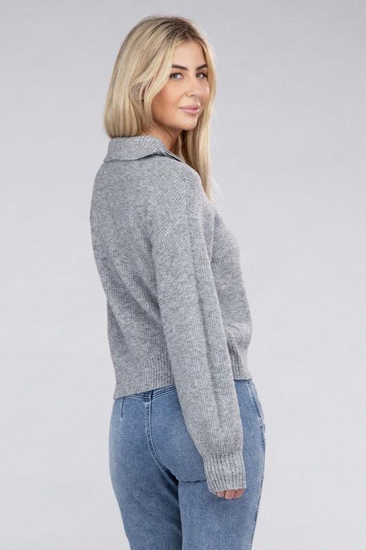 Easy-Wear Half-Zip Pullover - Leur Beau Monde Boutique