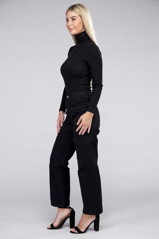 Everyday Wear Elastic-Waist Cargo Pants - Leur Beau Monde Boutique