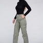 Everyday Wear Elastic-Waist Cargo Pants - Leur Beau Monde Boutique