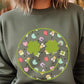 Face St Patricks Day Graphic Fleece Sweatshirts - Leur Beau Monde Boutique