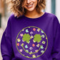 Face St Patricks Day Graphic Fleece Sweatshirts - Leur Beau Monde Boutique