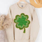 Four Leaf Clovers Graphic Fleece Sweatshirts. - Leur Beau Monde Boutique