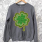 Four Leaf Clovers Graphic Fleece Sweatshirts. - Leur Beau Monde Boutique