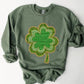 Four Leaf Clovers Graphic Fleece Sweatshirts. - Leur Beau Monde Boutique