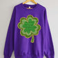 Four Leaf Clovers Graphic Fleece Sweatshirts. - Leur Beau Monde Boutique