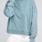 French Terry Acid Wash Boat Neck Pullover - Leur Beau Monde Boutique