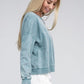 French Terry Acid Wash Boat Neck Pullover - Leur Beau Monde Boutique