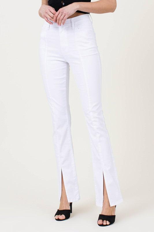 Front Slit Slim Bootcut - Leur Beau Monde Boutique