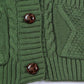 Green Pocket Button Cable Cropped Sweater Cardigan - Leur Beau Monde Boutique