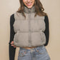 High Neck Puffer Vest - Leur Beau Monde Boutique