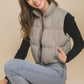 High Neck Puffer Vest - Leur Beau Monde Boutique